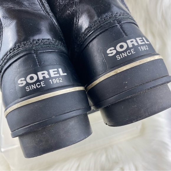 SOREL GLITTER LACEUP WINTER BOOTS COLOR BLACK SIZE 10 WOMAN - Picture 8 of 11